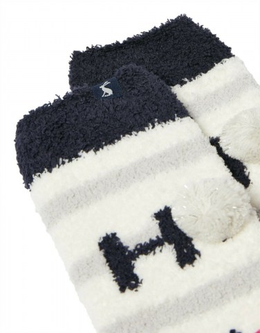 Festive fluffy socks with ho-ho design